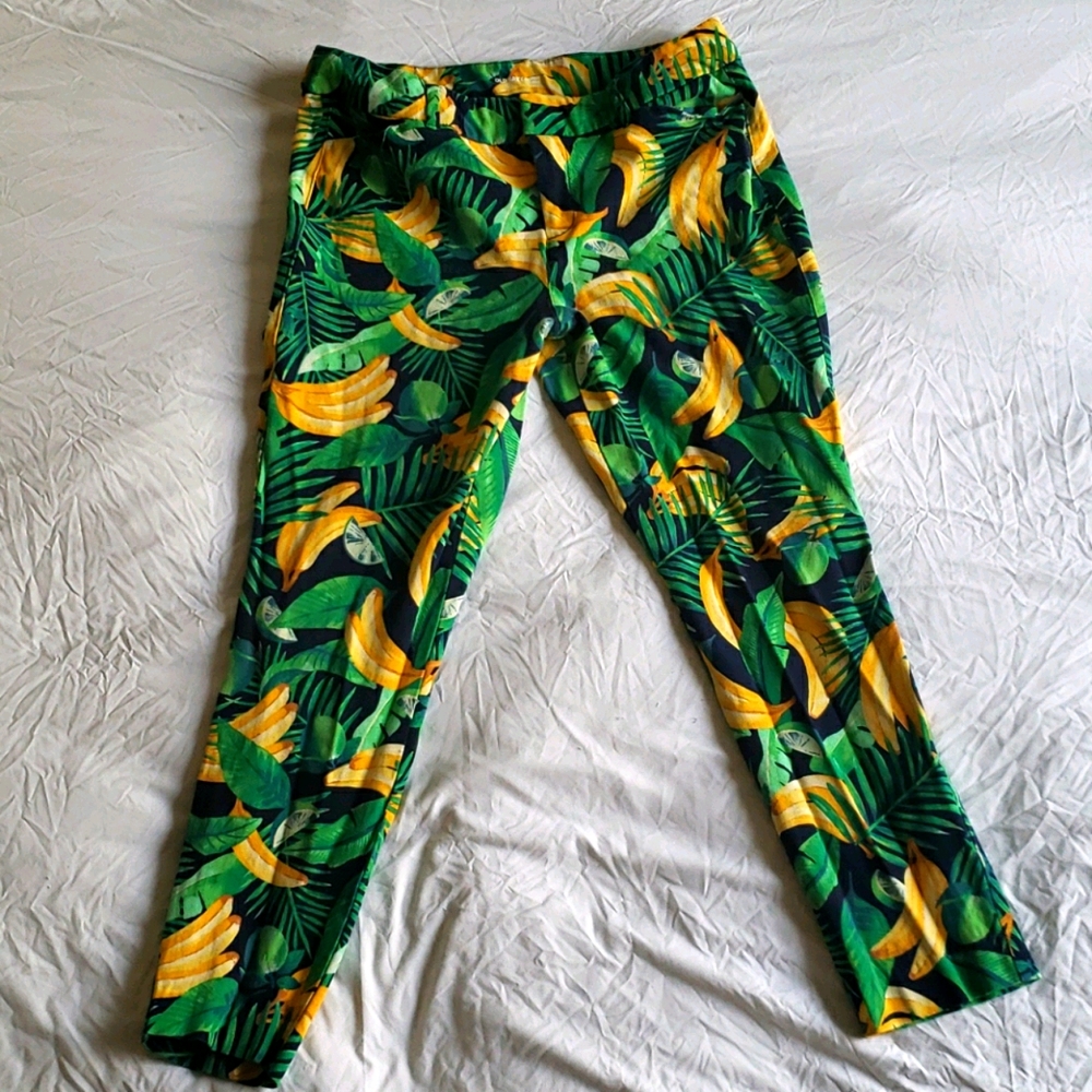 Tropical "Pixie Ankle" Pants